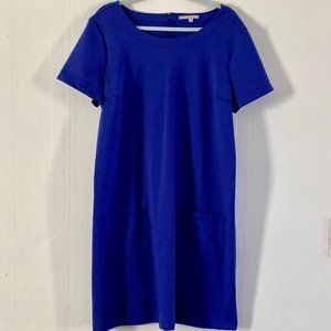 Gap Zipper Back Thick Cotton Knit Shift Dress